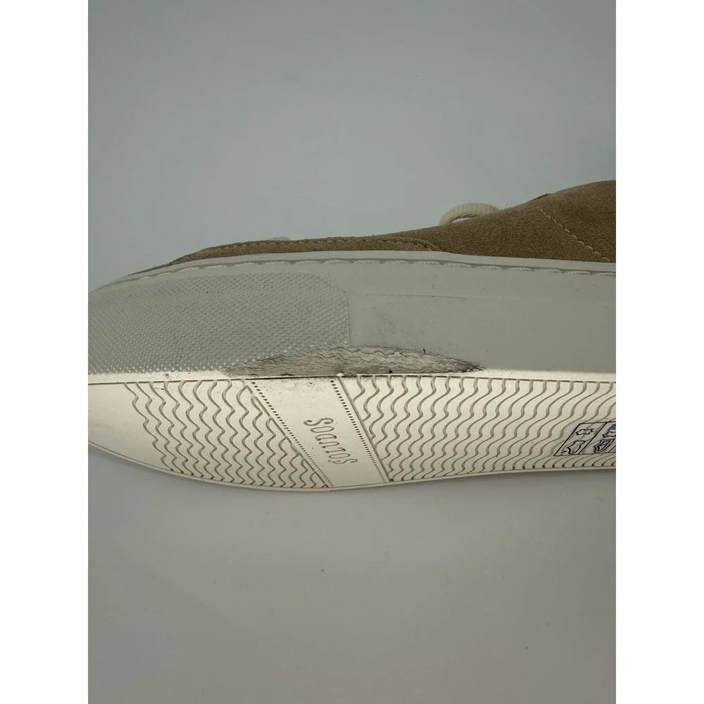 Soludos Sneakers‎ Women's Ibiza Leather Lace Up Beige Tan Suede Coastal Shoes 8